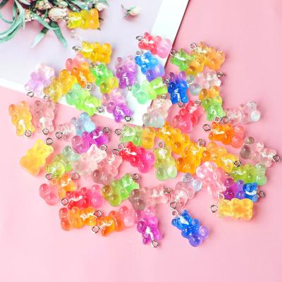 China Cute Mix Colors Key Chain Cute Gummy Necklace Earring Findings Patch Bear DIY Resin Jewelry Decor Accessories Pendant Accessories for sale