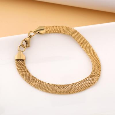 China FASHIONABLE 8MM Chain Bracelet For Women Fit Stainless Steel Jewelry Mesh Style Wrist Bracelets Gifts for sale