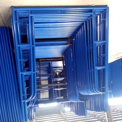 China Industrial Building Material Powder Coated Blue Scaffolding Frame Walk Through Scaffolding Frame for sale