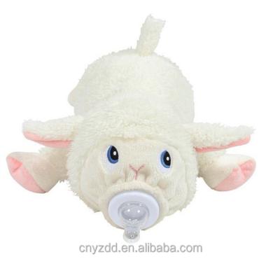 China Plush baby bottle lamb blanket/white stuffed baby bottle lamb blanket for sale