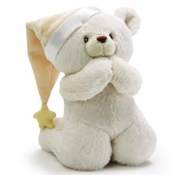 China Plush Stuffed Praying Angel Sleeping Bear For Baby for sale