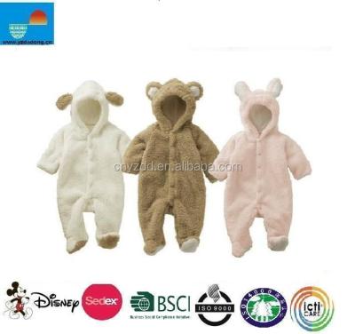 China Plush Animal Winter Spring Onesie Fleece Coat For Boy Girl Baby Infant Clothes Bear Pig Sheep Lovely for sale