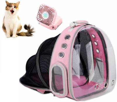 China 2021 Real Fort Viable Pet New Expandable Pet Carrier Backpack Transparent Large Space Pet Bed For Travel for sale