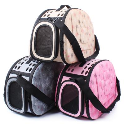 China 2021 Breathable EVA Pet Carrier Bag Portable Cheap Foldable Dog Cat Travel Carrier Pet Handbag for sale