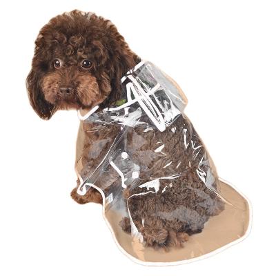 China Stocked High Quality Transparent Dog Raincoat Clothes Puppy Jacket Waterproof Pet Clothes for sale