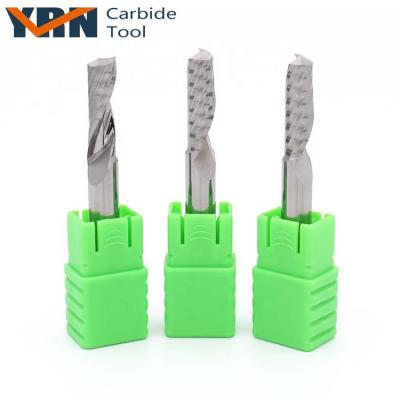 China Side Face Step Shoulder/Right Slot YRN Single Flute Carbide CNC Router Bit 3.175mm Single O Flute Cutter For Aluminum for sale