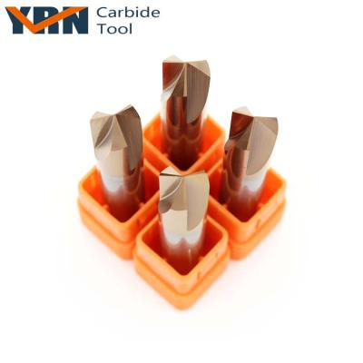 China YRN Chamfer Chamfering Tool HRC45 with 3 Flute Mill Solid Carbide Chamfering End Mill for sale