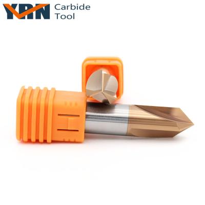 China CNC Cutter Chamfer HRC45 Chamfering Tool with 3 Flute Mill Carbide Solid Carbide Chamfer End Mill for sale