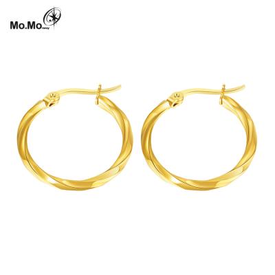 China European and American 18K Gold Fashion New Fashion Stainless Steel Hoop Earrings Exaggerated Hoop Earrings Stainless Steel for sale