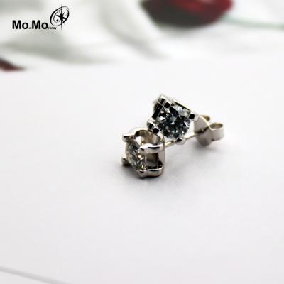 China 2021 FASHIONABLE Trendy Luxury Popular Sterling Silver Moissanite Diamond Designer Stud Earrings for sale