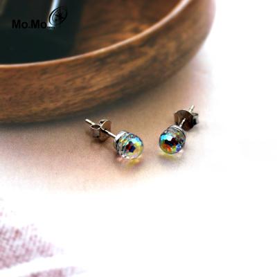 China New Trendy Elegant Stud Crystal Earrings Jewelry For Women From 2021 Hot Sale TRENDY for sale