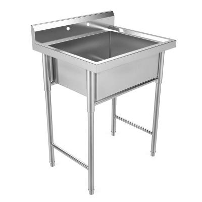 China Without Faucet Portable Freestanding Stainless Steel Commercial Kitchen Sink for sale