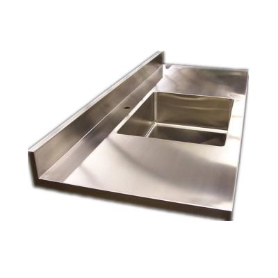 China Modern Customized Apartment Kitchen Bench Stainless Steel Kitchen Bench Kitchen Counter Top With Sink for sale