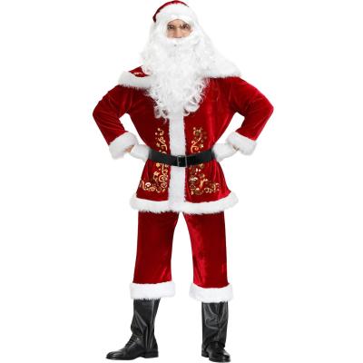 China Fashional Polyester Wholesale Adult Christmas Costume Plus Size Printed Mens Christmas Costumes Set for sale