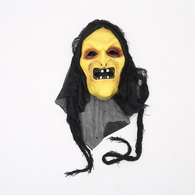 China Fashionable Hot Selling Amazon Witch PVC Mask Full Face Cover Horror Halloween Party Cosplay Mask for sale