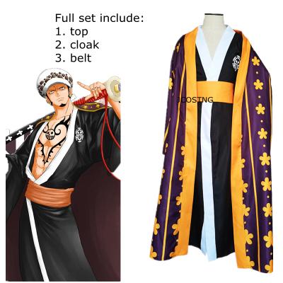 China Halloween One Piece Party Men Women Men Women Law Cosplay Anime Trafalgar Cosplay Uniform Full Set for sale