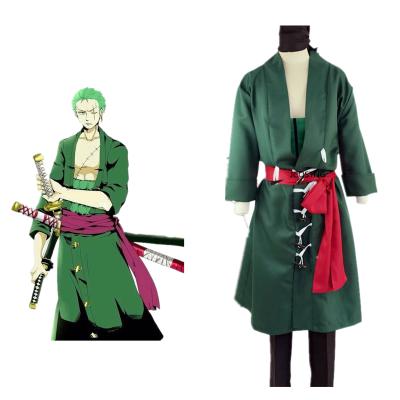 China Cosplay Cartoon JCOSTNG Anime One Piece Roronoa Zoro Clothes Adult Custom Made Unisex Halloween Party Uniform Full Set for sale