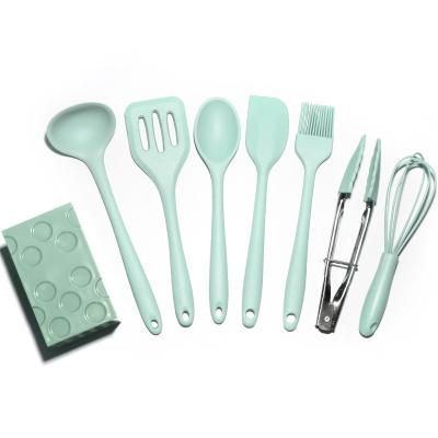 China Hot Selling RTS 2023 Viable Silicone Kitchen Accessories Cooking Tools 8 Piece Kitchen Utensils Gift Set Wholesale for sale