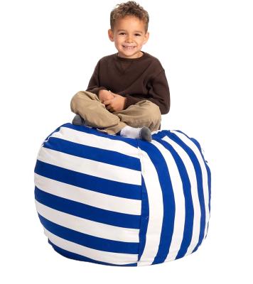 China Extra Large 100% Cotton Canvas Storage Cover Kids Toy Storage Bean Bags Stuffed Animals Bean Bag Chair for sale