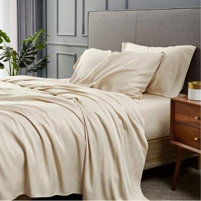 China Anti-static Wholesale Organic Bamboo Bamboo Bed Linen 300TC 100% Sheet Set for sale