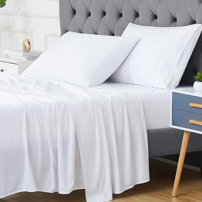 China Cheapest Supr Bed Linen Factory Cooling Gray Polyester Warm Microfiber Bed Sheet With Pillowcase Set for sale