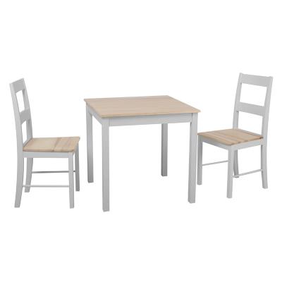 China Easy to move wholesale country style dining table and chairs popular wooden sets for sale