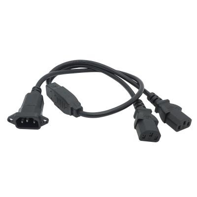 China 3 Pin Power Cord Pin Word Head With Ear One Min Two Three Plug C14-C13 C13 Tee Head Connected To Power Cord for sale