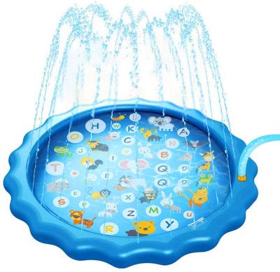 China Eco-friendly Pressure Relief Low MOQ Equip Inflatable Splashproof Play Mat Children's Splashproof Water Sprinkler Mat for sale