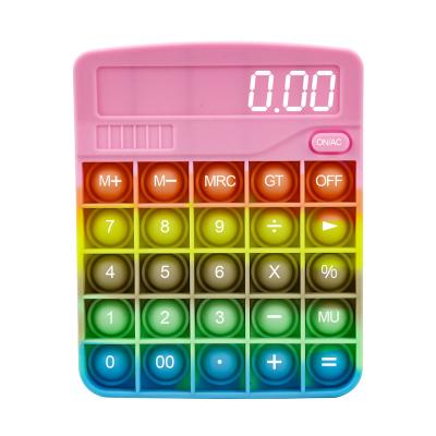 China Funny Toy New Arrival Designed Silicon Educational Calculator Push It Bubble Sensory Busy Person Toys Set for sale