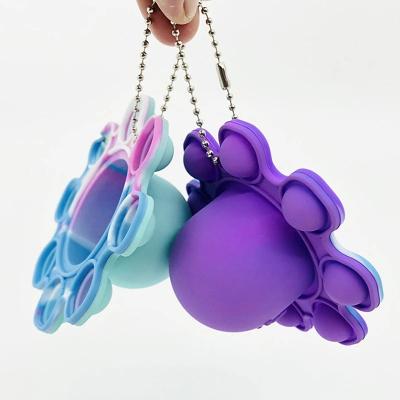 China Promotional Gift Busy Person Relieve Stress Toys Push It Bubble Antistress Toys Toy To Relieve Autism Octopus Sensory Key Chain for sale