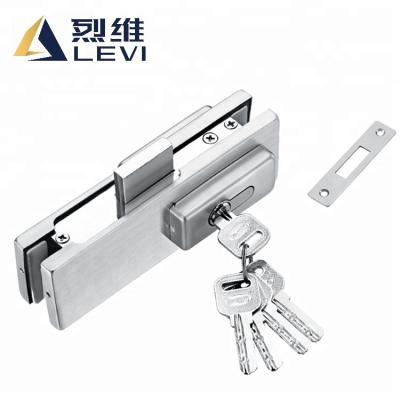 China 7mm/8mm aluminum zinc glass door lock aluminum patch fitting for glass door floor spring machine china frameless glass hardware for sale