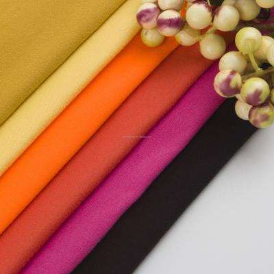 China Anti Pill Hot Sell Polyester Spandex Double Sides Brushed Solid Knitting Fabric For Shirts for sale