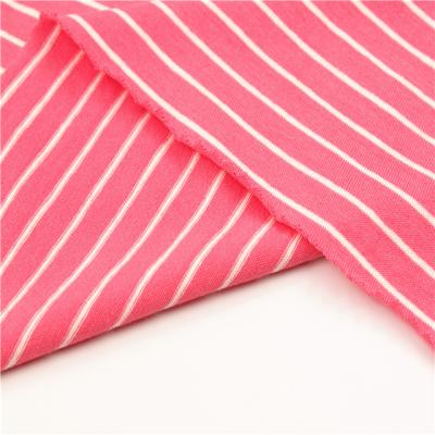 China Anti-Static High Quality Yarn Dyed Plain Stripe Jersey Knit Fabric For T Shirt for sale