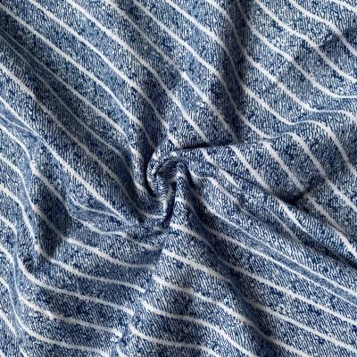 China Anti Pill New China Suppliers Knitting Stripe Fabric Print For Clothing for sale