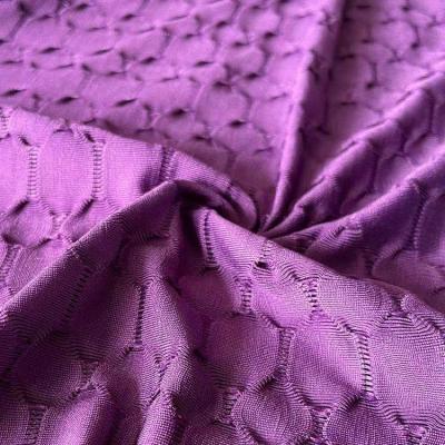 China Memory Cheap Price Soft Grip Polyester Spandex Jacquard Honeycomb Honeycomb Knitted Fabric For Pants for sale