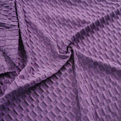 China Memory good quality jacquard honeycomb yoga seersucker tela knitting fabric for yoga pants for sale