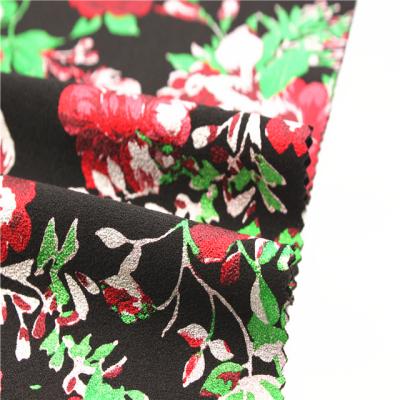 China New Fashion Memory Knitting 3d Printed 100 Polyester Foam Crepe Fabric For Women Dress Fabric Per Yard for sale