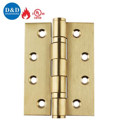 China Best Modern UL Listed Industrial Door Hinge Satin Full Mortise 2 End Rated Brass Ball Bearing for sale