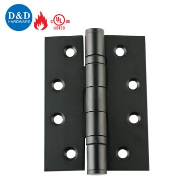 China Hot Sale Modern 4 Inch Square Matt Black CE UL Exterior Fire Mortise Door Wood End Hinge Rated Ball Bearing for sale