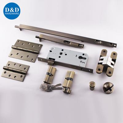 China 304 Stainless Steel CE UL Fire Mortise Mortise Front Rated Modern Commercial Timber Entry Doors Hardware Sets for sale