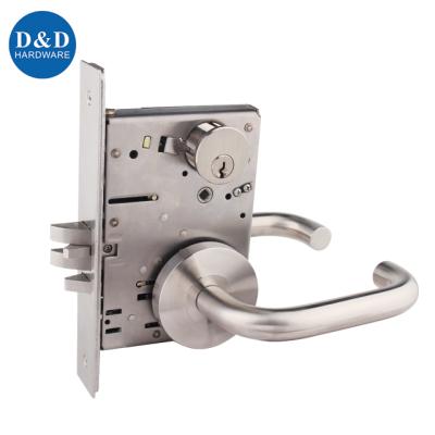 China High Quality Rated Wooden Toilet Mortise Lock Body ANSI Mortise Lock Set of American 316 Stainless Steel Door Lights or 18250 Steel Door Din for sale