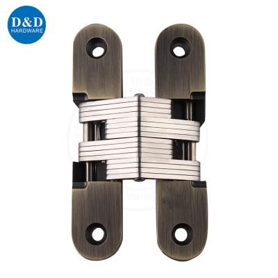 China 180 Degree Modern Wood Door Finish Stainless Steel Invisible Heavy Duty Antique Brass Concealed Hinge for sale