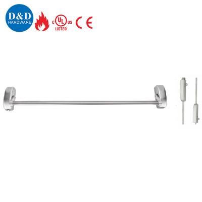 China 304 Stainless Steel Desktop Anti Fire Rated Press Exit Device Hardware Glass Escape Panic Door Cross Bar for sale