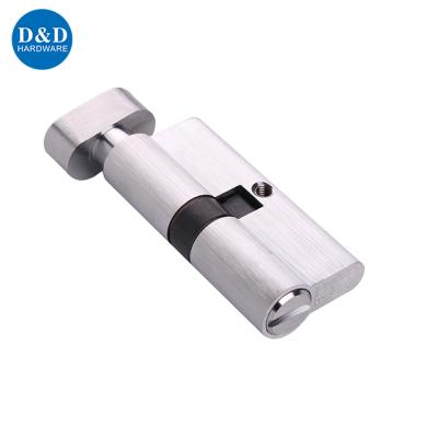 China Brass Toilet Room Privacy Euro Profile Thumb Turn Keyless Cylinder Lock for sale