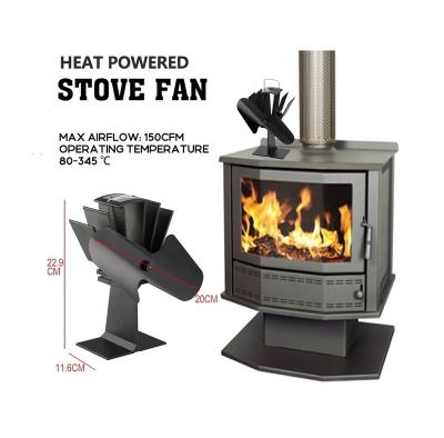 China Hotel Eco Fan Mini Silent Heat Powered Wood Stove Fan No Electricity As Fireplace Accessories European Stove Fan for sale