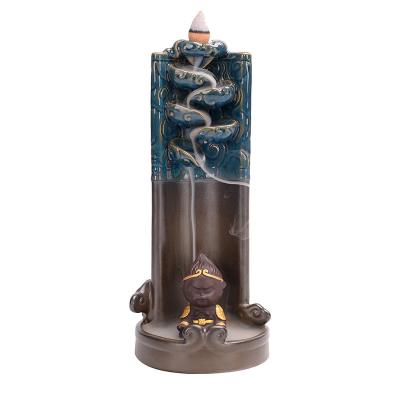 China Indoor Backflow AROMATIC Censer Waterfall Censer Handmade Ceramic Incense Holder for sale