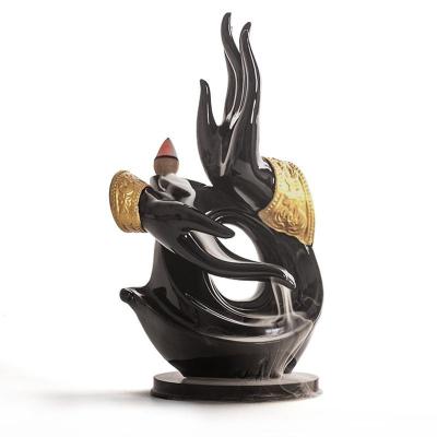 China Creative Chinese Incense Buddha Hand Shape Golden Censer for Office and Home Decoration for sale