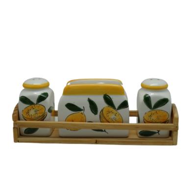 China Factory direct sale cheap salt and pepper set ceramic salt pepper shakers set for sale