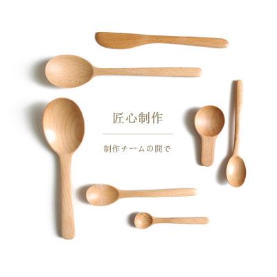 China High quality best stocked selling natural handcrafted wooden rice spoon and wooden fork cutlery for sale