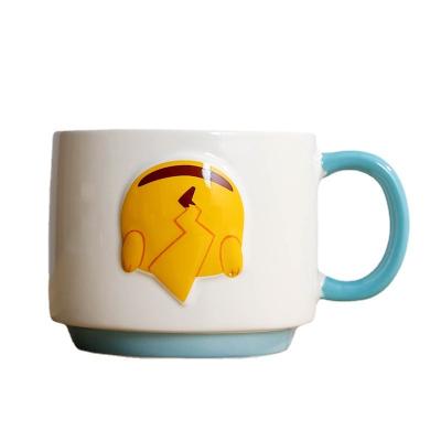 China Stored Amazon Hit Sales Mugs Pokemon Pikachu Coffee Mug Ceramic Animal Pikachu Ceramic Coffee Mug for sale